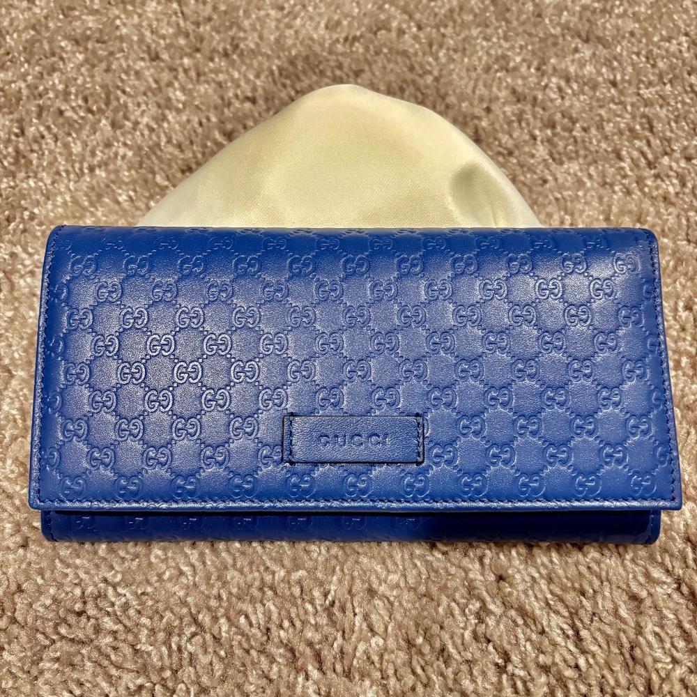 Gucci Microguccissima Continental Leather Flat Wallet